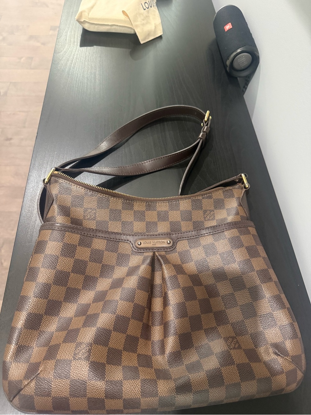 Louis Vuitton Damier Ebene Shoulder Bag in Brown